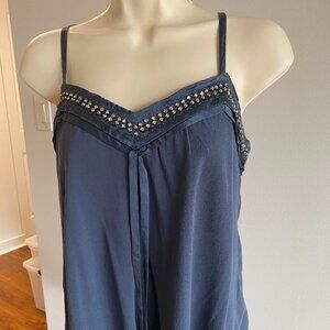 Stella McCartney for H&M Blue Embellished Silk Cami Top Size 36